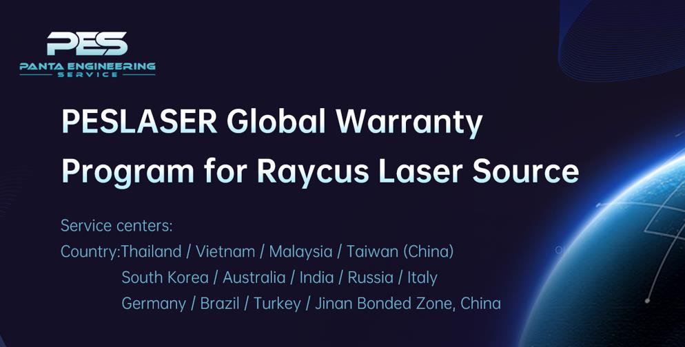 PESLASER Global Warranty Program for Raycus Laser Source